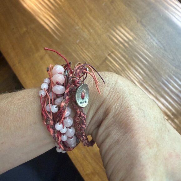 chan luu 5 wrap bracelet necklace boho coastal rose quartz fairy garden belt - Picture 1 of 3